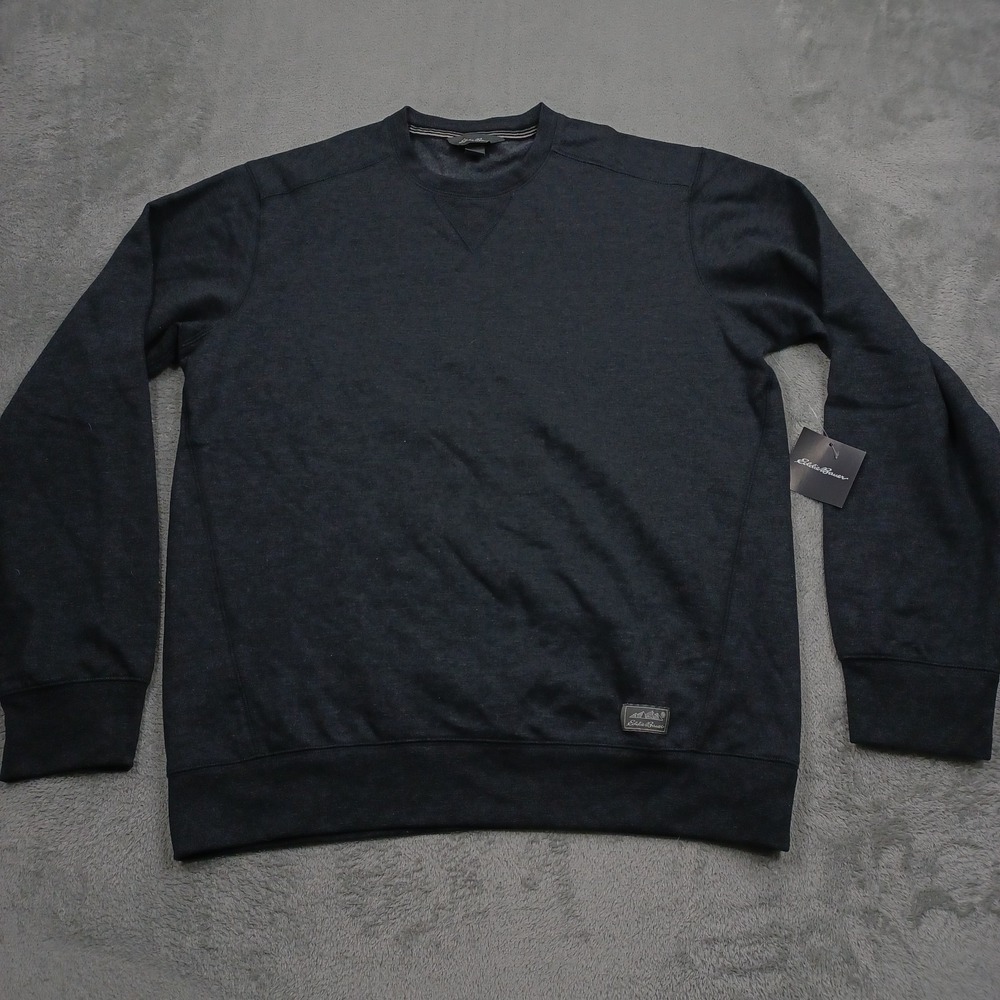 Eddie‎ Bauer Sweater Mens Medium Gray Crew Neck Pullover Casual NWT